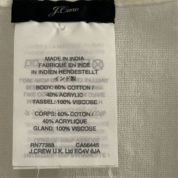 J. Crew Women's Embroidered Tassel Beach Poncho Cover Up Multicolor - Picture 9 of 13